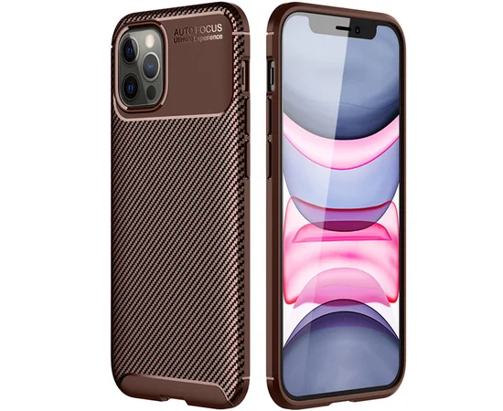 TPU чехол iPaky Kaisy Series для Apple iPhone 12 Pro Max (6.7") Коричневый