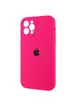 Чехол Silicone Case Full Camera Protective (AA) для Apple iPhone 12 Pro Max (6.7") Розовый / Barbie pink