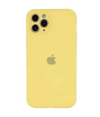 Чохол Silicone Case Full Camera Protective (AA) Apple iPhone 12 Pro Max (6.7") Жовтий / Mellow Yellow