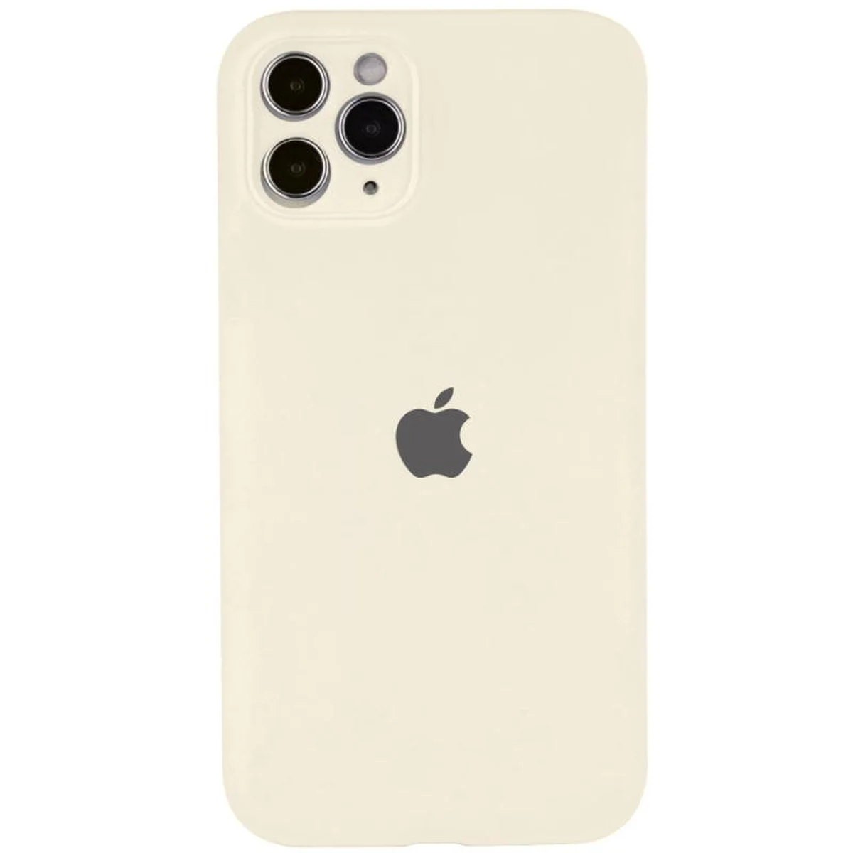 Чехол Silicone Case Full Camera Protective (AA) для Apple iPhone 12 Pro Max (6.7") Бежевый / Antique White