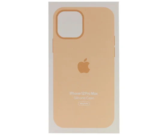 Чохол Silicone case (AAA) full with Magsafe and Animation для Apple iPhone 12 Pro Max (6.7 ") Помаранчевий / Cantaloupe