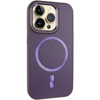 Кожаный чехол SnapCase with MagSafe для Apple iPhone 12 Pro Max (6.7") Dark Purple