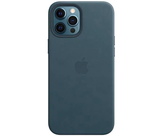 Кожаный чехол Leather Case (AAA) with MagSafe для Apple iPhone 12 Pro Max (6.7") Baltic Blue