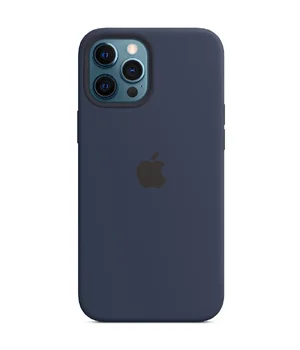 Чехол Silicone case (AAA) full with Magsafe and Animation для Apple iPhone 12 Pro Max (6.7") Синий / Deep navy