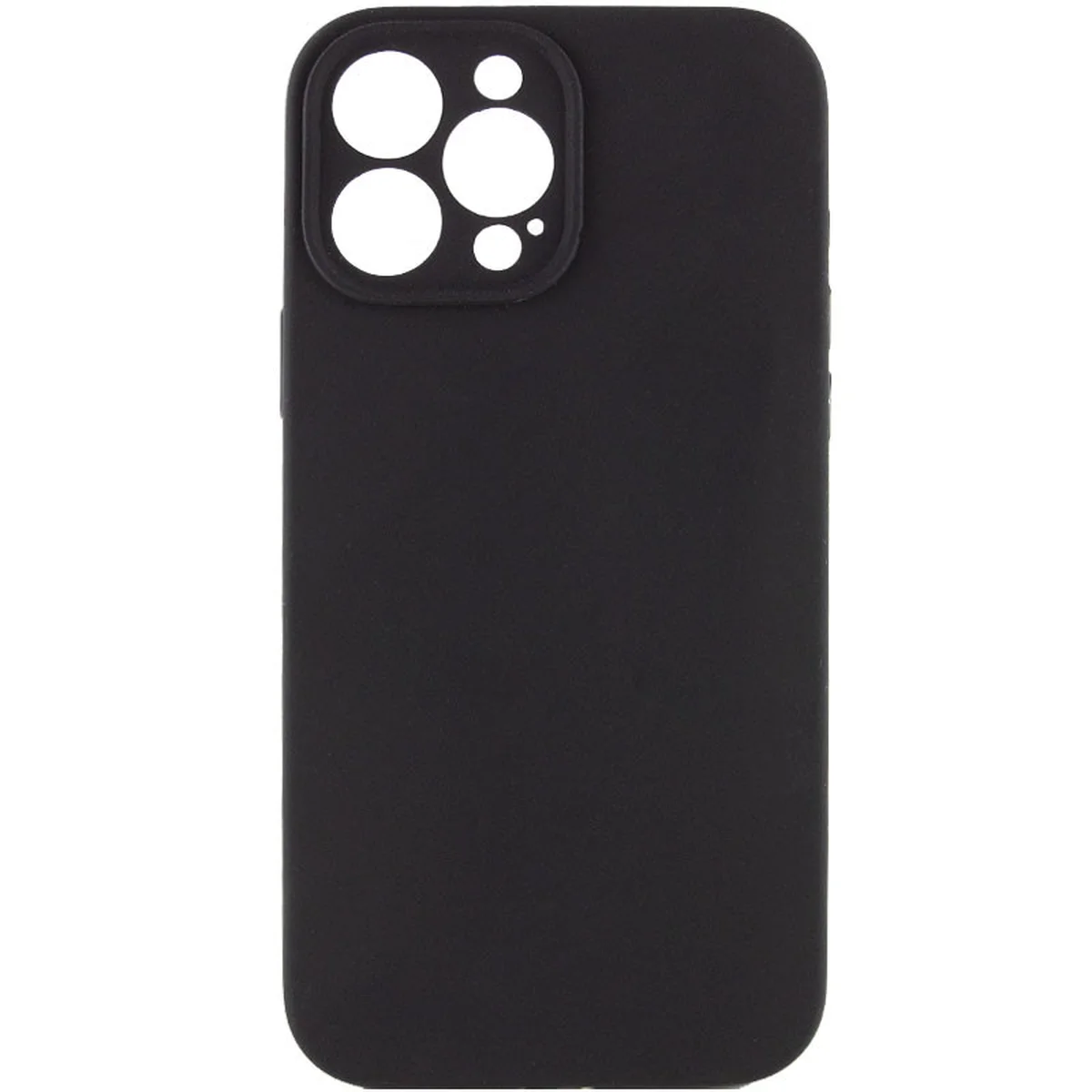 Чехол Silicone Case Lakshmi Square Full Camera для Apple iPhone 12 Pro Max (6.7") Черный / Black