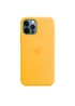 Чехол Silicone case (AAA) full with Magsafe для Apple iPhone 12 Pro Max (6.7") Желтый / Sunflower