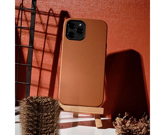 Кожаный чехол K-Doo Noble Collection для Apple iPhone 12 Pro Max (6.7") Коричневый