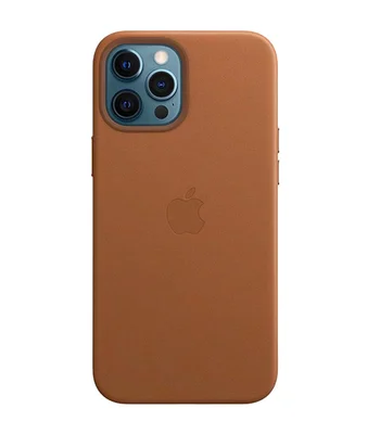 Шкіряний чохол Leather Case (AAA) з MagSafe and Animation для Apple iPhone 12 Pro Max (6.7") Saddle Brown