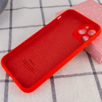 Чехол Silicone Case Full Camera Protective (AA) для Apple iPhone 12 Pro Max (6.7") Красный / Red