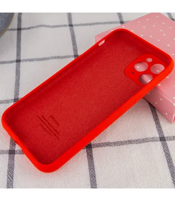 Чехол Silicone Case Full Camera Protective (AA) для Apple iPhone 12 Pro Max (6.7") Красный / Red