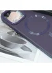 Кожаный чехол Bonbon Leather Metal Style with MagSafe для Apple iPhone 12 Pro Max (6.7") Фиолетовый / Dark Purple