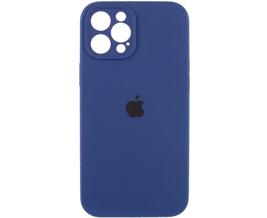 Чехол Silicone Case Full Camera Protective (AA) для Apple iPhone 12 Pro Max (6.7") Синий / Deep navy