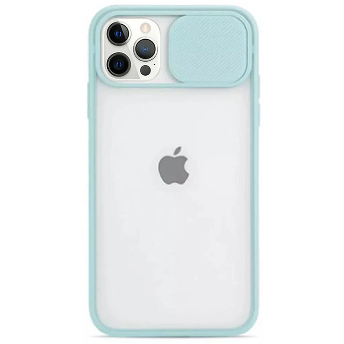 Чехол Camshield mate TPU со шторкой для камеры для Apple iPhone 12 Pro Max (6.7") Бирюзовый