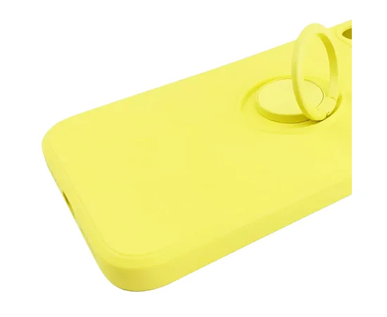 Чехол TPU Candy Ring Full Camera для Apple iPhone 12 Pro Max (6.7") Желтый / Yellow