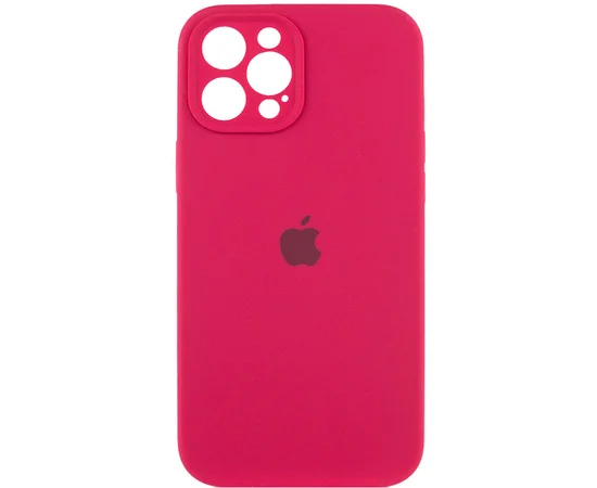 Чохол Silicone Case Full Camera Protective (AA) Apple iPhone 12 Pro Max (6.7") Червоний / Rose Red