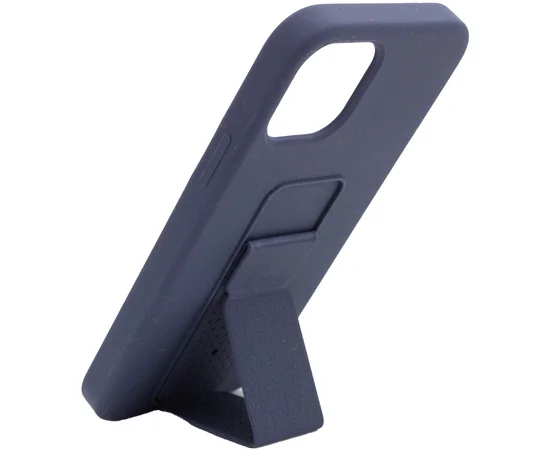 Чехол Silicone Case Hand Holder для Apple iPhone 12 Pro Max (6.7") Темно-синий / Midnight blue