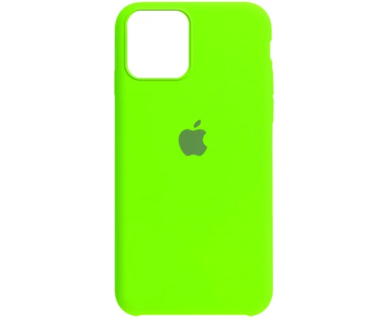 Чехол Silicone Case Full Protective (AA) для Apple iPhone 12 Pro Max (6.7") Салатовый / Neon Green