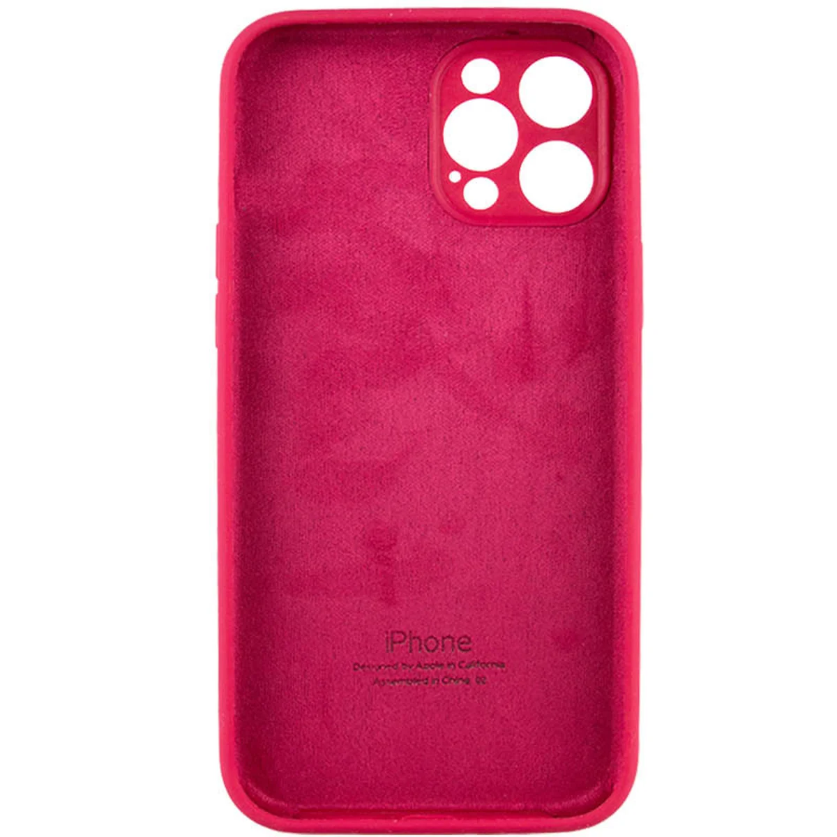 Чехол Silicone Case Full Camera Protective (AA) для Apple iPhone 12 Pro Max (6.7") Красный / Rose Red