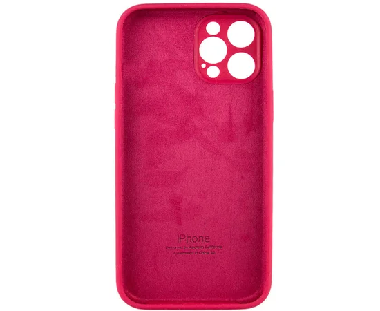 Чохол Silicone Case Full Camera Protective (AA) Apple iPhone 12 Pro Max (6.7") Червоний / Rose Red