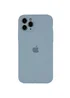 Чехол Silicone Case Full Camera Protective (AA) для Apple iPhone 12 Pro Max (6.7") Голубой / Sweet Blue