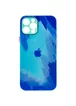 Чехол TPU+Glass Impasto abstract для Apple iPhone 12 Pro Max (6.7") Blue