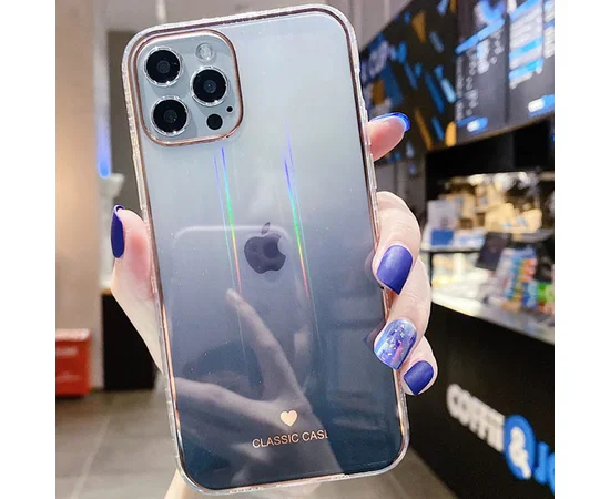 TPU+Glass чехол Aurora Classic для Apple iPhone 12 Pro Max (6.7") Черный