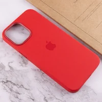 Чехол Silicone case (AAA) full with Magsafe and Animation для Apple iPhone 12 Pro Max (6.7") Красный / Red