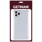 TPU чехол GETMAN Ease logo усиленные углы для Apple iPhone 12 Pro Max (6.7") Прозрачный / Transparent