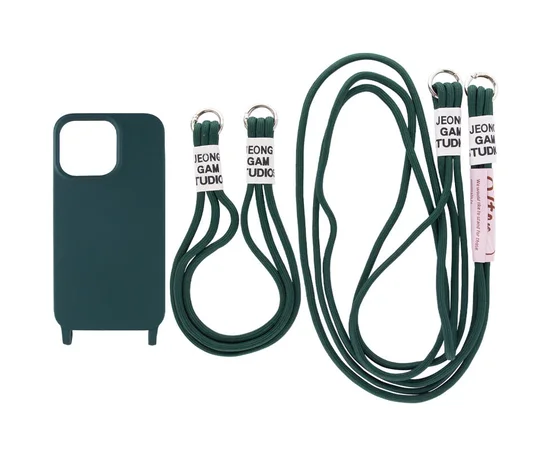 Чехол TPU two straps California для Apple iPhone 12 Pro Max (6.7") Зеленый / Forest green