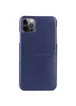 Кожаная накладка G-Case Cardcool Series для Apple iPhone 12 Pro Max (6.7") Синий