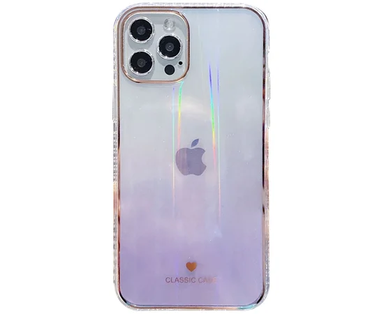 TPU+Glass чехол Aurora Classic для Apple iPhone 12 Pro Max (6.7") Сиреневый