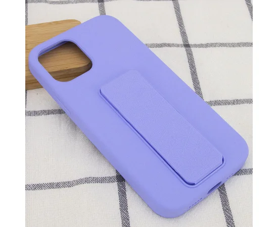 Чехол Silicone Case Hand Holder для Apple iPhone 12 Pro Max (6.7") Сиреневый / Dasheen