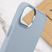 TPU чехол Bonbon Metal Style для Apple iPhone 12 Pro Max (6.7") Голубой / Mist blue