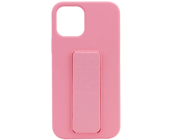 Чехол Silicone Case Hand Holder для Apple iPhone 12 Pro Max (6.7") Розовый / Pink