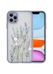 TPU+PC чехол Picture Color Buttons full camera для Apple iPhone 12 Pro Max (6.7") Lavender Grey / Цветы