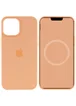 Чохол Silicone case (AAA) full with Magsafe and Animation для Apple iPhone 12 Pro Max (6.7 ") Помаранчевий / Cantaloupe