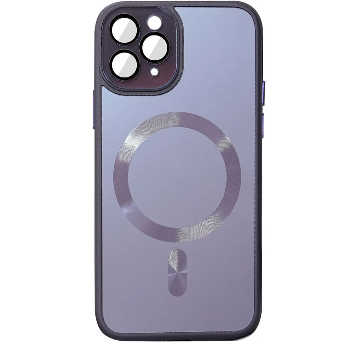 Чохол TPU+Glass Sapphire Midnight with MagSafe для Apple iPhone 12 Pro Max (6.7") Фіолетовий / Deep Purple