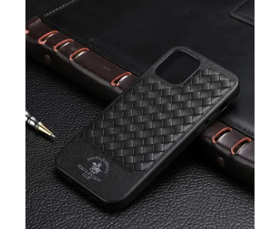 Кожаный чехол Polo Santa Barbara для Apple iPhone 12 Pro Max (6.7") Black