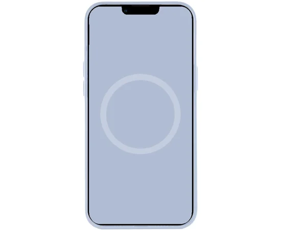 Чехол Silicone case (AAA) full with Magsafe and Animation для Apple iPhone 12 Pro Max (6.7") Голубой / Cloud Blue