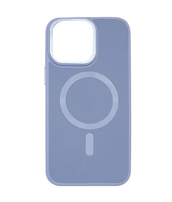Шкіряний чохол Bonbon Leather Metal Style with MagSafe Apple iPhone 12 Pro Max (6.7") Синій / Mist blue