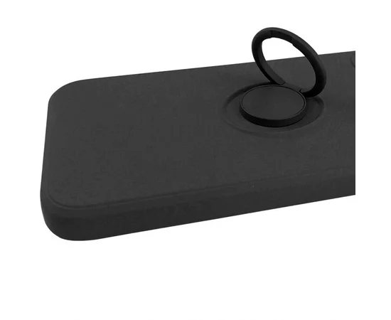 Чехол TPU Candy Ring Full Camera для Apple iPhone 12 Pro Max (6.7") Черный / Black