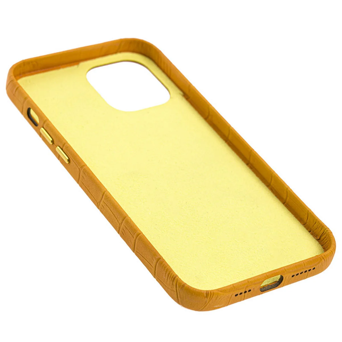 Шкіряний чохол Croco Leather для Apple iPhone 12 Pro Max (6.7 ") Yellow