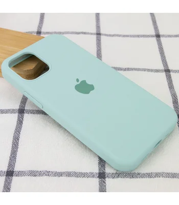 Чехол Silicone Case Full Protective (AA) для Apple iPhone 12 Pro Max (6.7") Бирюзовый / Beryl