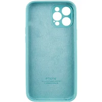 Чехол Silicone Case Full Camera Protective (AA) для Apple iPhone 12 Pro Max (6.7") Бирюзовый / Marine Green