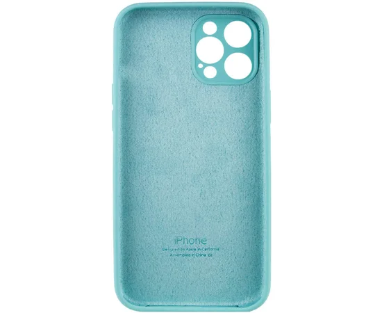 Чохол Silicone Case Full Camera Protective (AA) Apple iPhone 12 Pro Max (6.7") Бірюзовий / Marine Green