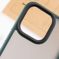 TPU+PC чехол Metal Buttons для Apple iPhone 12 Pro Max (6.7") Темно-зеленый