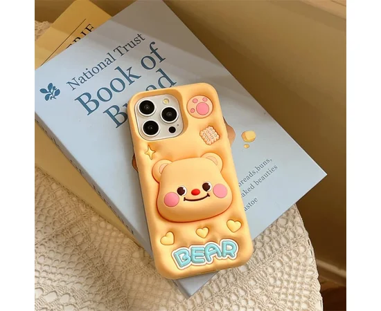Силиконовый чехол Funny 3D для Apple iPhone 12 Pro Max (6.7") Little bear