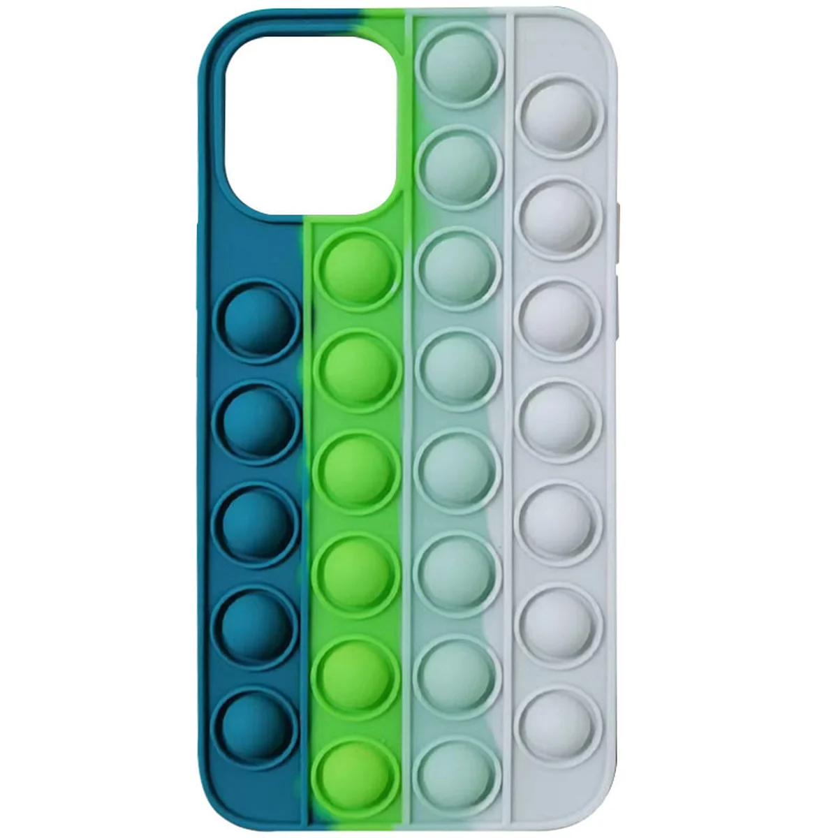 Силіконовий 3D чохол-антистрес Pop it Bubble для Apple iPhone 12 Pro Max (6.7 ") Cosmos blue / White