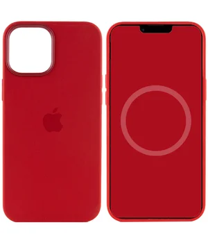 Чехол Silicone case (AAA) full with Magsafe and Animation для Apple iPhone 12 Pro Max (6.7") Красный / Red
