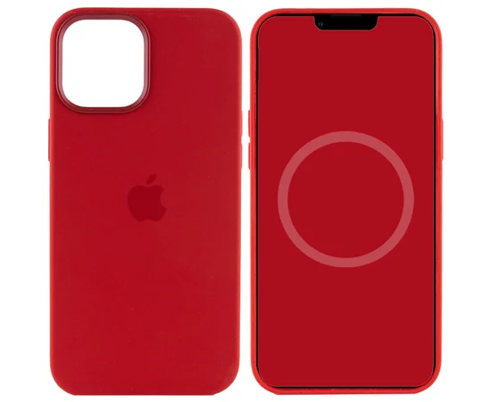 Чехол Silicone case (AAA) full with Magsafe and Animation для Apple iPhone 12 Pro Max (6.7") Красный / Red